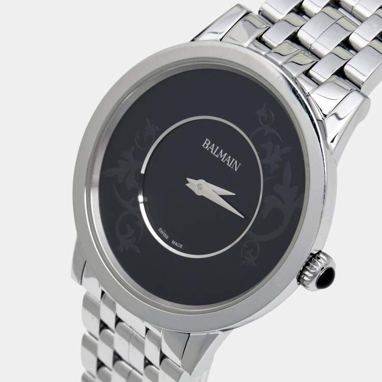 Pre Owned Balmain Black Stainless Steel Eria Bijou B1771.33.62 Women's Wristwatch 36 mm
