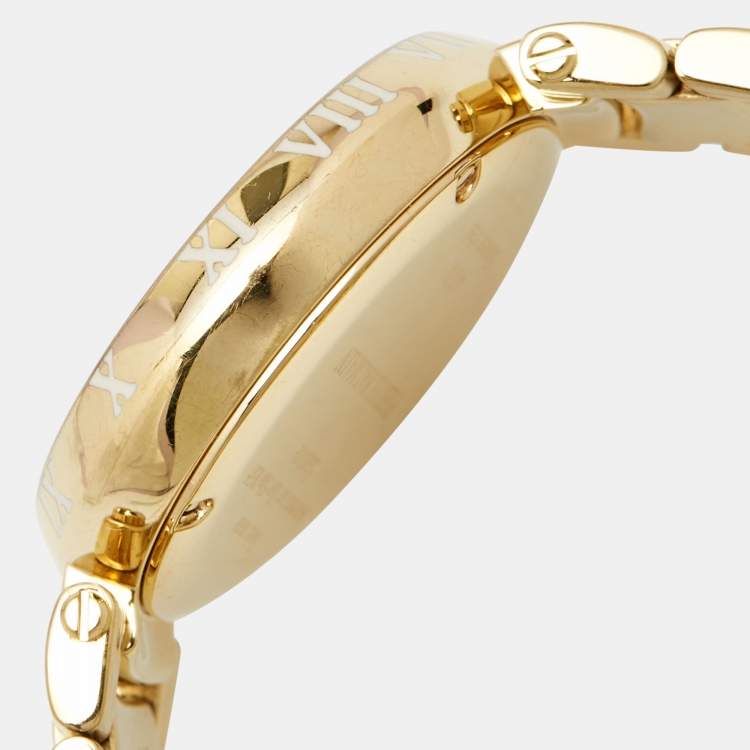 Pre Owned Balmain SIlver Gold Plated Stainless Steel Classica B.4070.33.16 Women's Wristwatch 35 mm