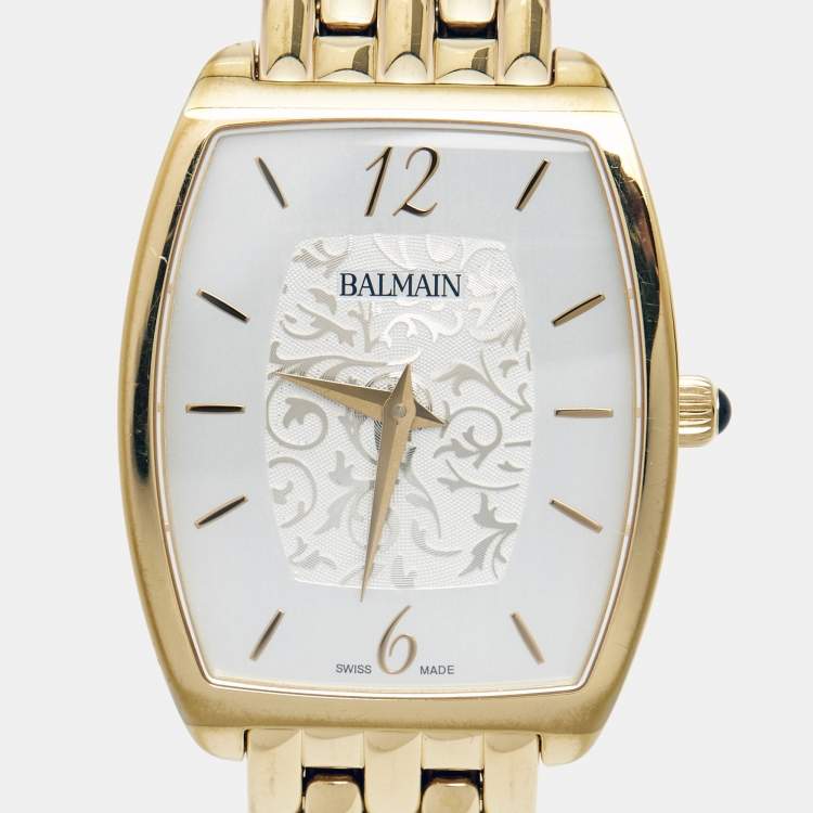 Pre Owned Balmain SIlver Gold Plated Stainless Steel Arcade B.1730.33.14 Women's Wristwatch 30 mm