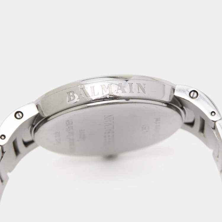 مملوكة مسبقًا Balmain Silver Stainless Steel Iconic Lady B4351.33.16 Quartz Women's Wristwatch 33 mm