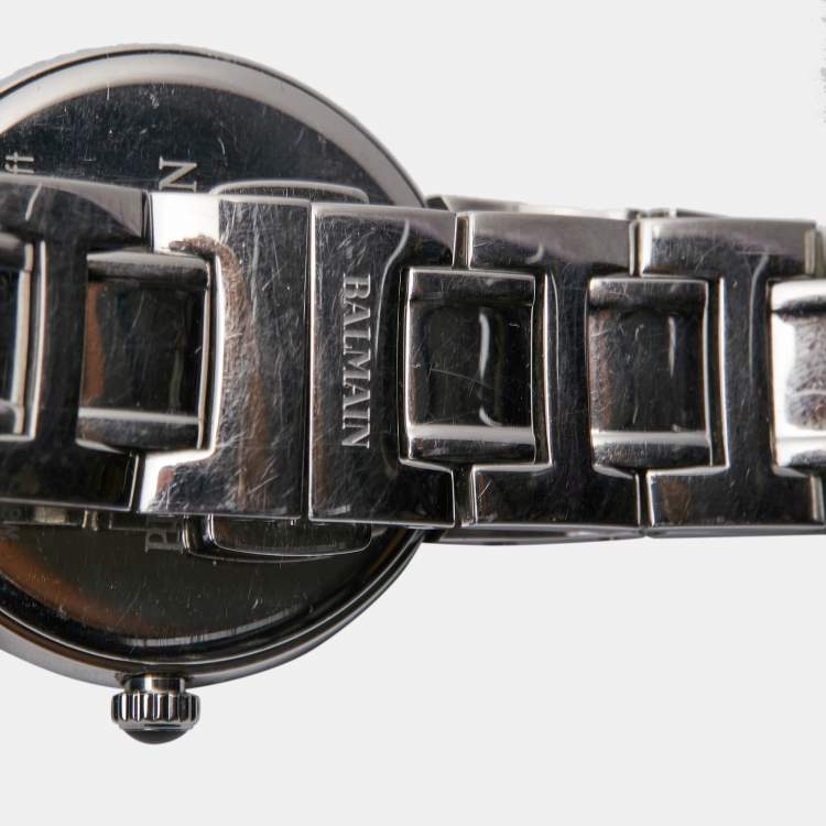 مملوكة مسبقًا Balmain Silver Stainless Steel Iconic Lady B4351.33.16 Quartz Women's Wristwatch 33 mm