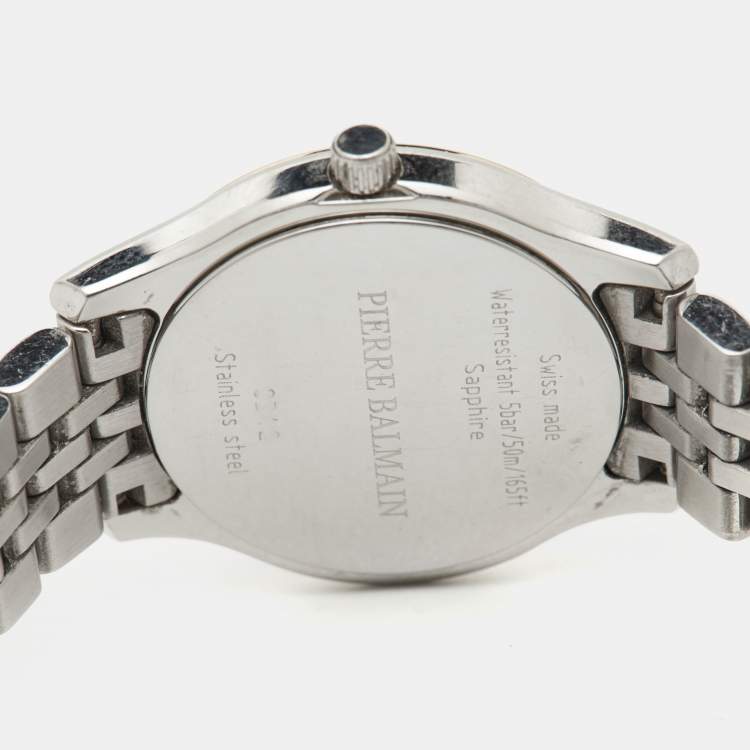 Pre Owned Balmain Mother of Pearl Two Tone Stainless Steel Beleganza 8342 Womens Wristwatch 28 MM
