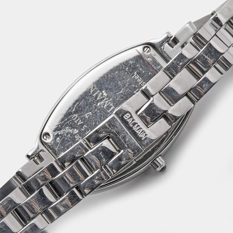 Pre Owned Balman Silver Stainless Steel Miss Balmain B2471.33.14 Women's Wristwatch 24 mm