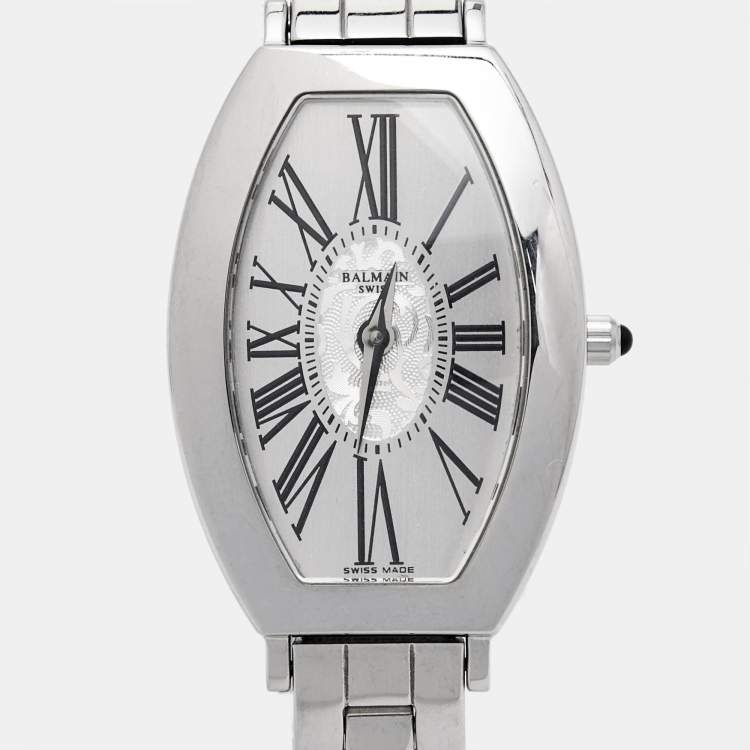 Pre Owned Balman Silver Stainless Steel Miss Balmain B2471.33.14 Women's Wristwatch 24 mm