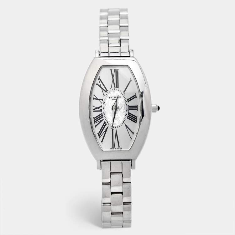 Pre Owned Balman Silver Stainless Steel Miss Balmain B2471.33.14 Women's Wristwatch 24 mm