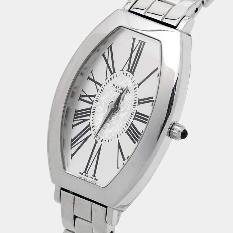 Pre Owned Balman Silver Stainless Steel Miss Balmain B2471.33.14 Women's Wristwatch 24 mm