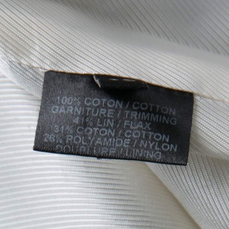 Pre Owned Barbara Bui Khaki Cotton Satin Trim Tailored Blazer S