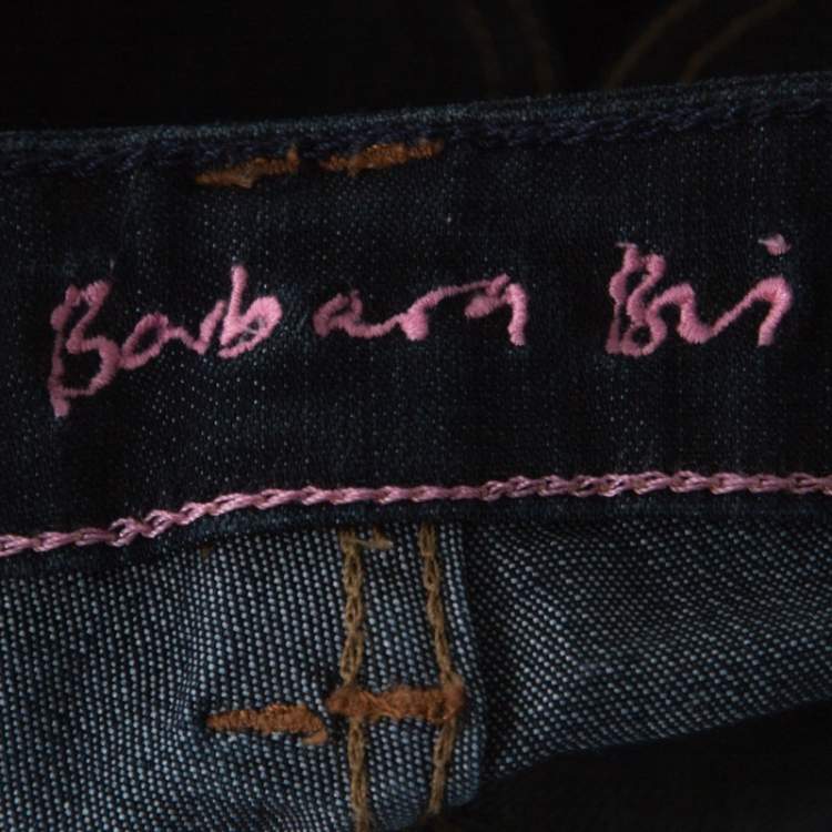 Pre Owned Barbara Bui Indigo Denim Low Rise Flared Jeans S 