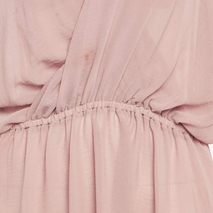 مملوكة مسبقًا Baruni Mauve Sheer Crepe Maxi Dress XL