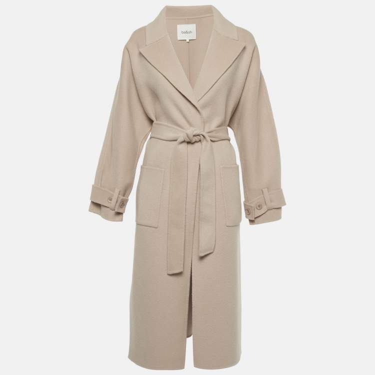 مملوكة مسبقًا Ba&sh Beige Wool Blend Bonny Coat S
