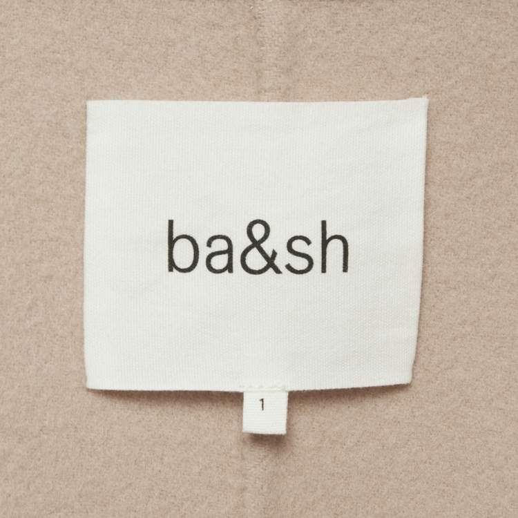 مملوكة مسبقًا Ba&sh Beige Wool Blend Bonny Coat S