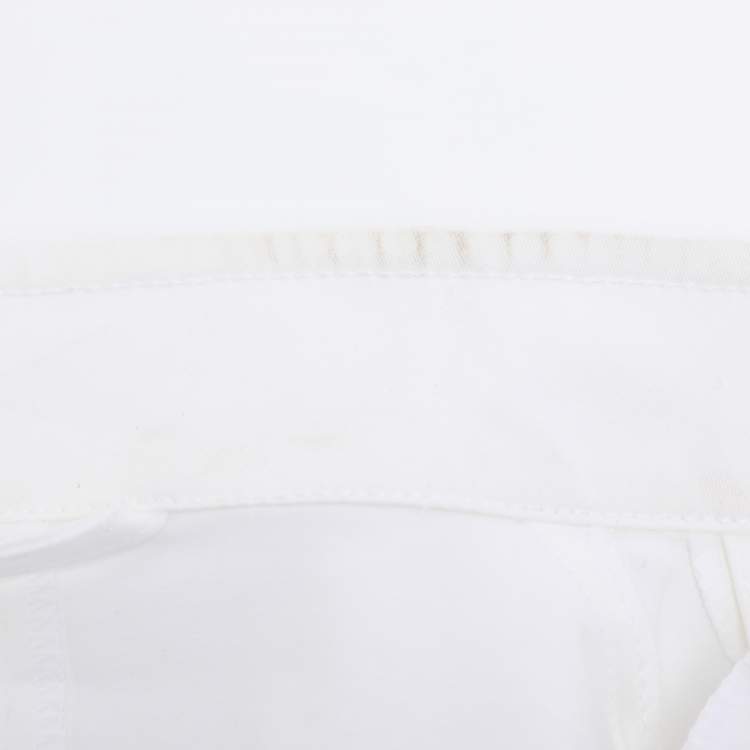 Pre Owned Weekend Basler White Stretch Cotton Bell Sleeve Blazer XL