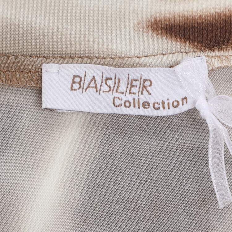 Pre Owned Basler Brown Printed Jersey Top XXL