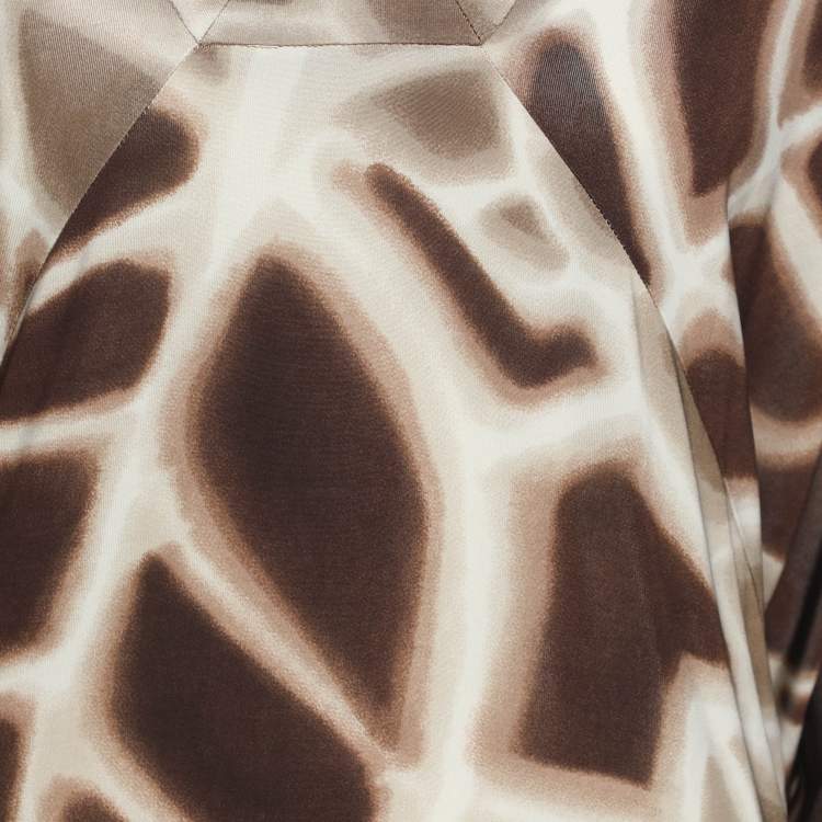 Pre Owned Basler Brown Printed Jersey Top XXL