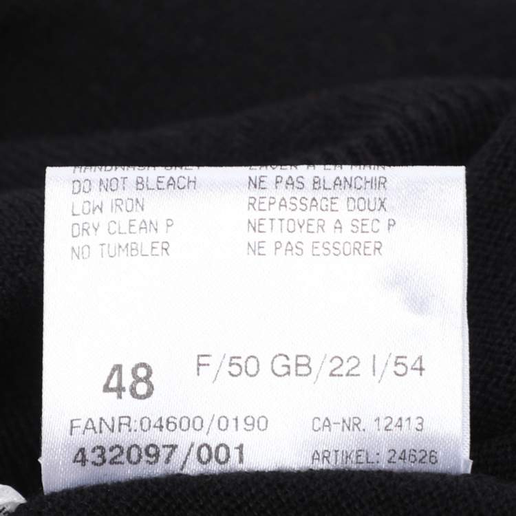 Pre Owned Basler Black Stretch Knit Ruffle Detail Tops XL