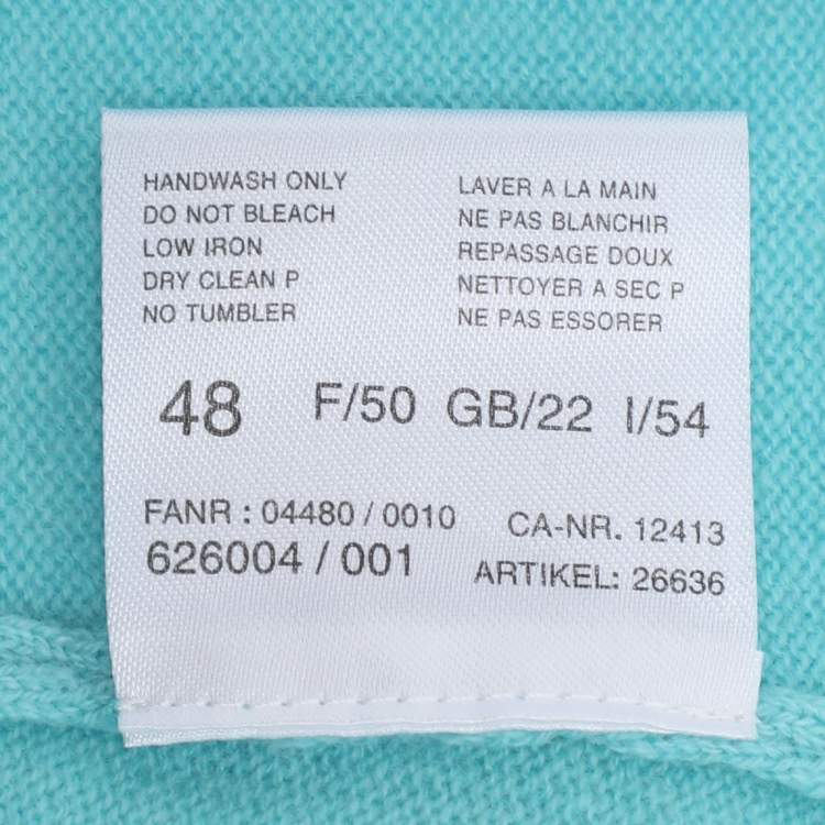 Pre Owned Basler Blue Knit Buttoned Sweater XXL