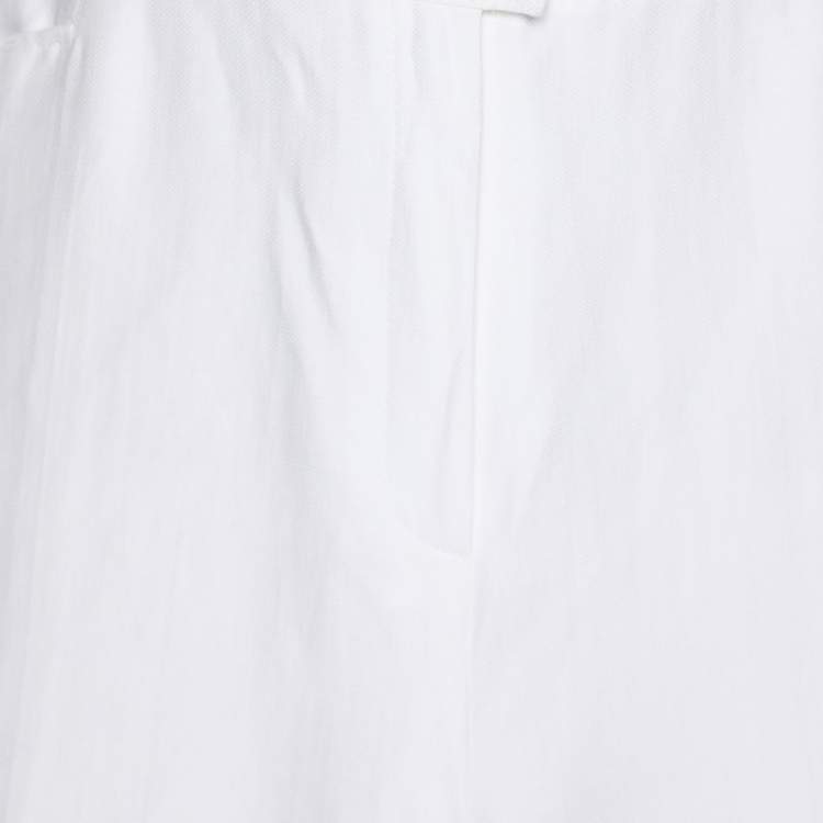 Pre Owned Basler White Linen Trousers XXXL