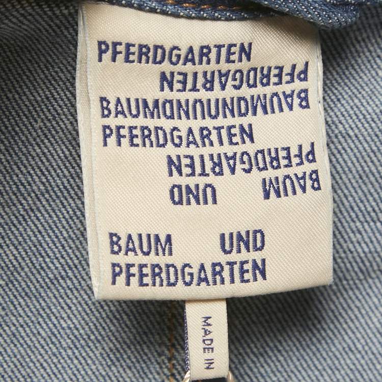 Pre Owned Baum und Pferdgarten Blue Denim Belted Coat S