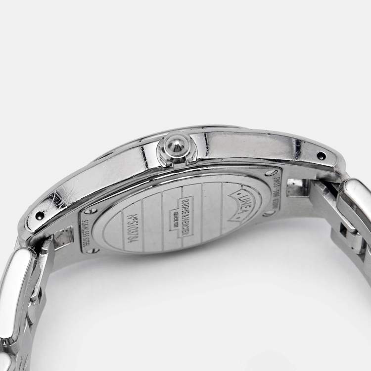 Pre Owned Baume & Mercier Silver Dial Stainless Steel Linea M0A10009 Women's Wristwatch 27 mm