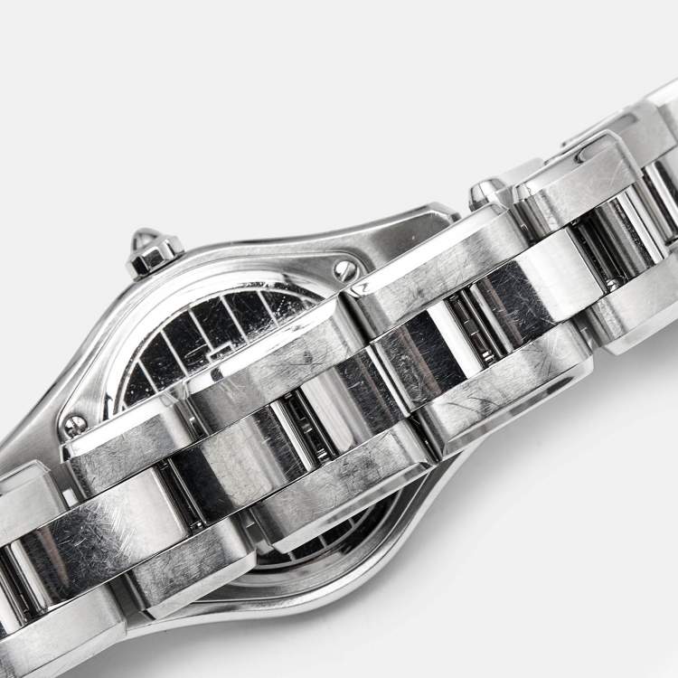 Pre Owned Baume & Mercier Silver Dial Stainless Steel Linea M0A10009 Women's Wristwatch 27 mm