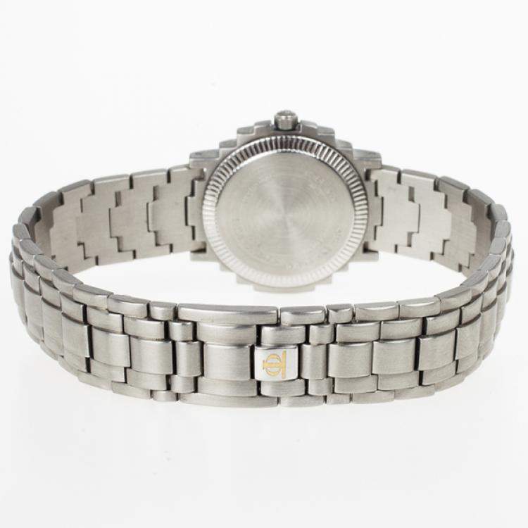 Pre Owned Baume & Mercier Grey Stainless Steel Shogun 5236.018.3 Womens Wristwatch 26 MM
