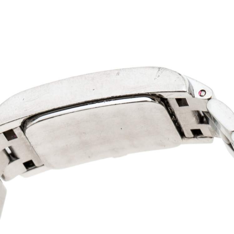 Pre Owned Baume & Mercier White Stainless Steel Hampton MV045139 Women's Wristwatch 20MM