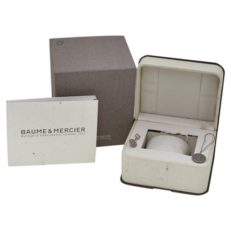 Pre Owned Baume & Mercier White Stainless Steel Linea 65690 Women's Wristwatch 27 mm