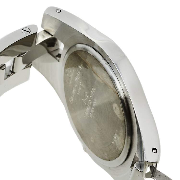 Pre Owned Baume & Mercier White Stainless Steel 5161 Linea Quartz Women's Wristwatch 30 MM