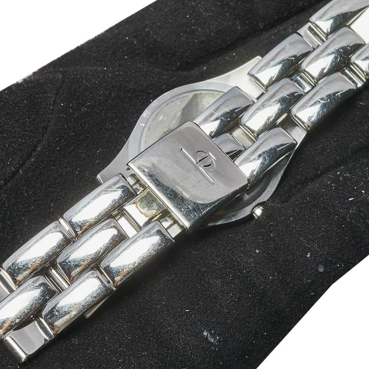 Pre Owned Baume & Mercier White Stainless Steel 5161 Linea Quartz Women's Wristwatch 30 MM