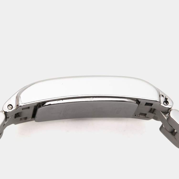 Pre Owned  Baume & Mercier White Stainless Steel Hampton MV045139 Women's Wristwatch 20 mm 