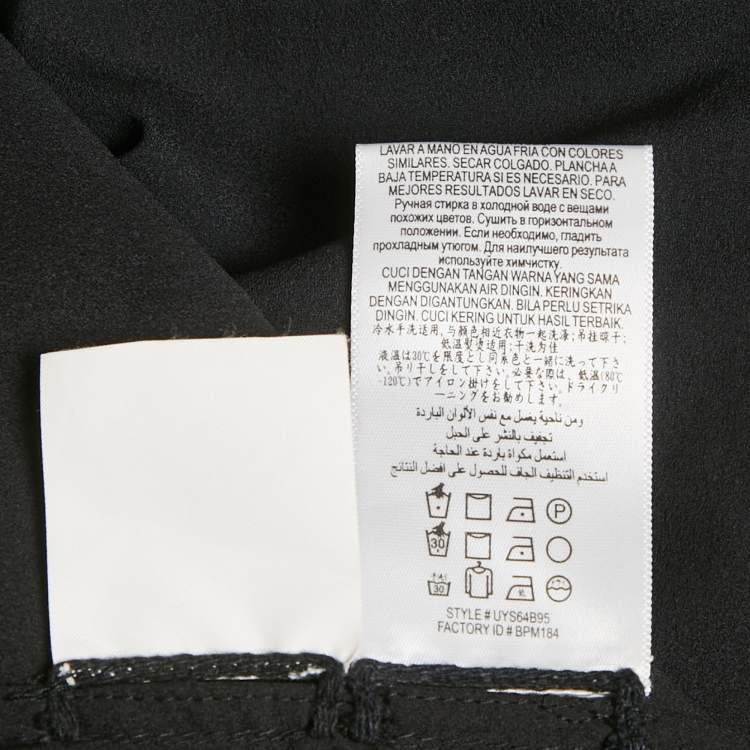 Pre Owned BCBCMaxAzria Black Crepe Lace Detail Penelopey Maxi Dress XS 