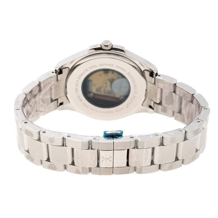 Pre Owned Bernhard H. Mayer Silver White Stainless Steel Force Artemis Women's Wristwatch 37 mm