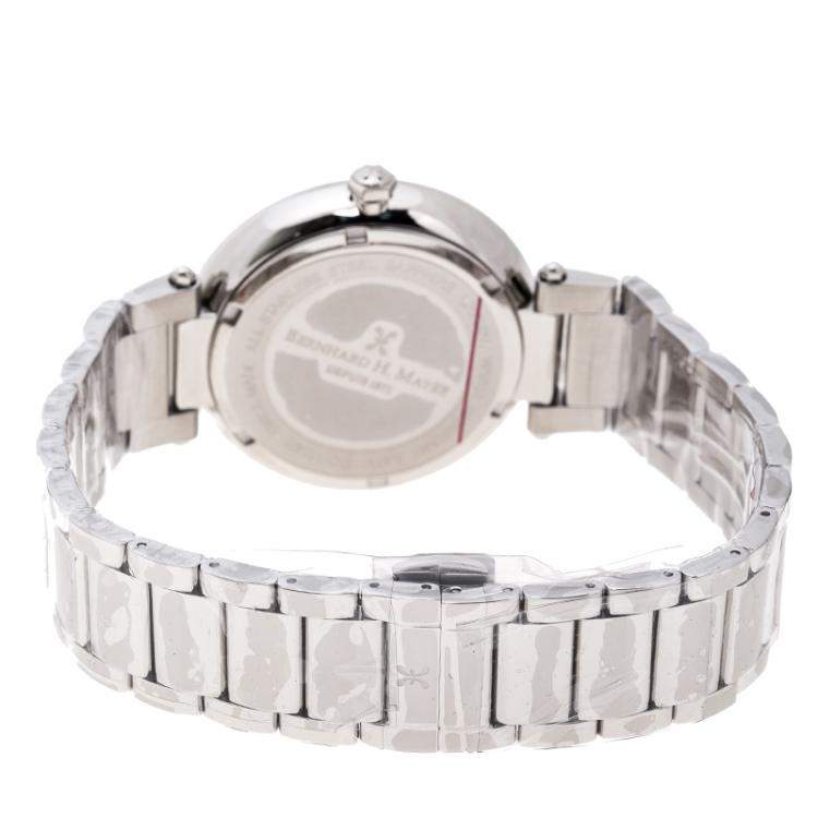 Pre Owned Bernhard H. Mayer Silver Stainless Steel Aurora Women's Wristwatch 40 mm