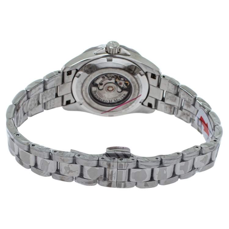 Pre Owned Bernhard H Mayer White Mother of Pearl Stainless Steel Ballad Women's Wristwatch 34 mm