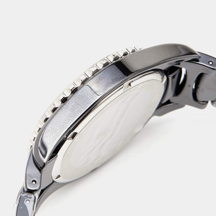Pre Owned Bernhard H. Mayer Black Mother of Pearl Ceramic La Vida BH17/CWR Women's Wristwatch 38 mm