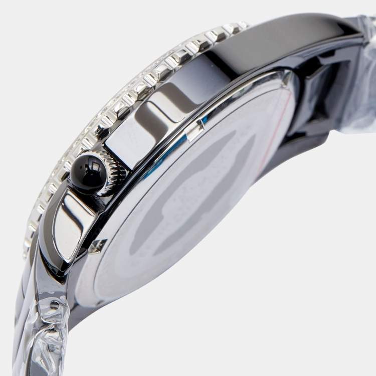 Pre Owned Bernhard H. Mayer Black Mother Of Pearl Black Ceramic Stainless Steel La Vida BH17P/CW Women's Wristwatch 38 mm