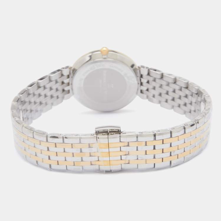 Pre Owned Bernhard H. Mayer Mother of Pearl Two Tone Stainless Steel Thalia 52702.595.1 Women's Wristwatch 27.5 mm 
