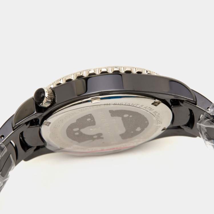 Pre Owned Bernhard H. Mayer Black Mother Of Pearl Black Ceramic Stainless Steel Circonias La Vida BH17P/CW Women's Wristwatch 38 mm