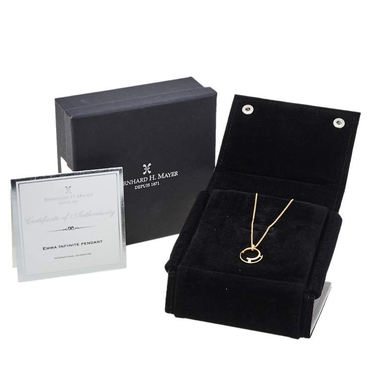 Pre Owned Bernard H. Mayer Emma Infinite Diamonds 18k Yellow Gold Pendant 