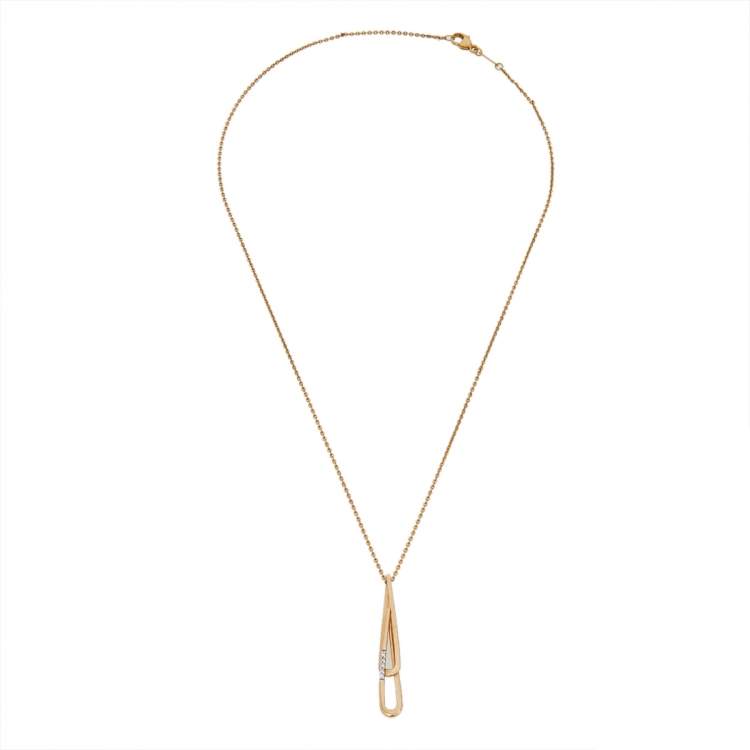 Pre Owned Bernhard H. Mayer Golden Comets Diamond 18K Two Tone Gold Pendant