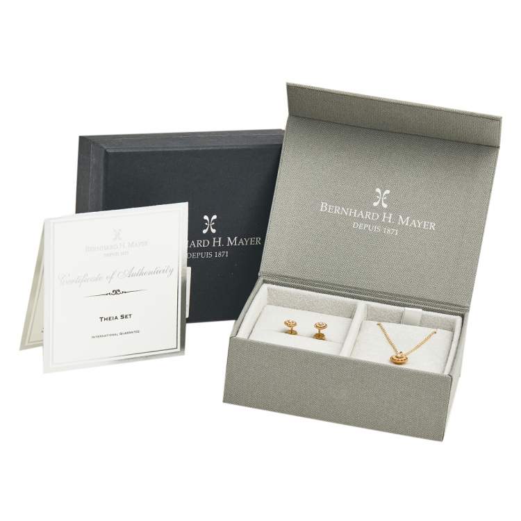 Pre Owned Bernhard H. Mayer Theia Diamond 18K Yellow Gold Pendant Set