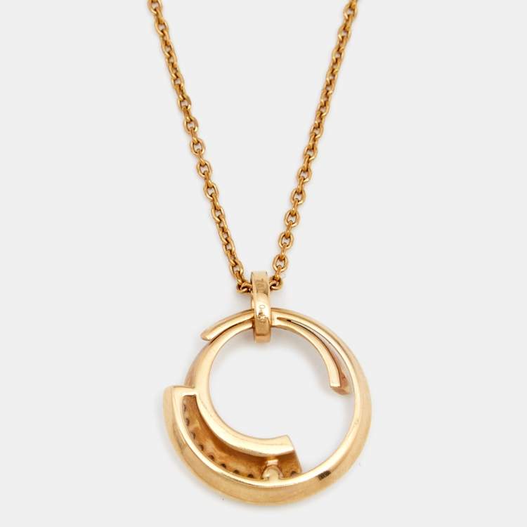 Pre Owned Bernhard H. Mayer Emma Infinite Diamond 18k Yellow Gold Pendant 