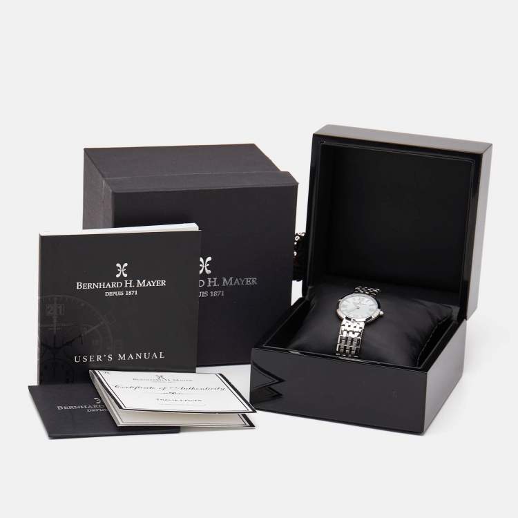 Pre Owned Bernhard H. Mayer Mother Of Pearl Stainless Steel Thalia 41702.595.1 Women's Wristwatch 27.50 mm
