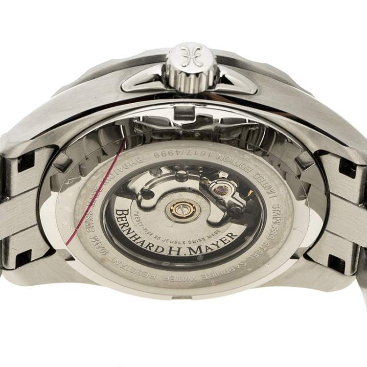 Pre Owned Bernhard H Mayer White Mother of Pearl Stainless Steel Ballad Women's Wristwatch 34 mm