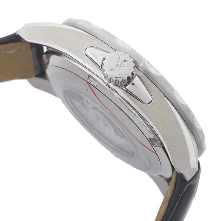 Pre Owned Bernhard H. Mayer White Mother of Pearl Leather Limited Edition BH04 Ballad Women's Wristwatch 34 mm