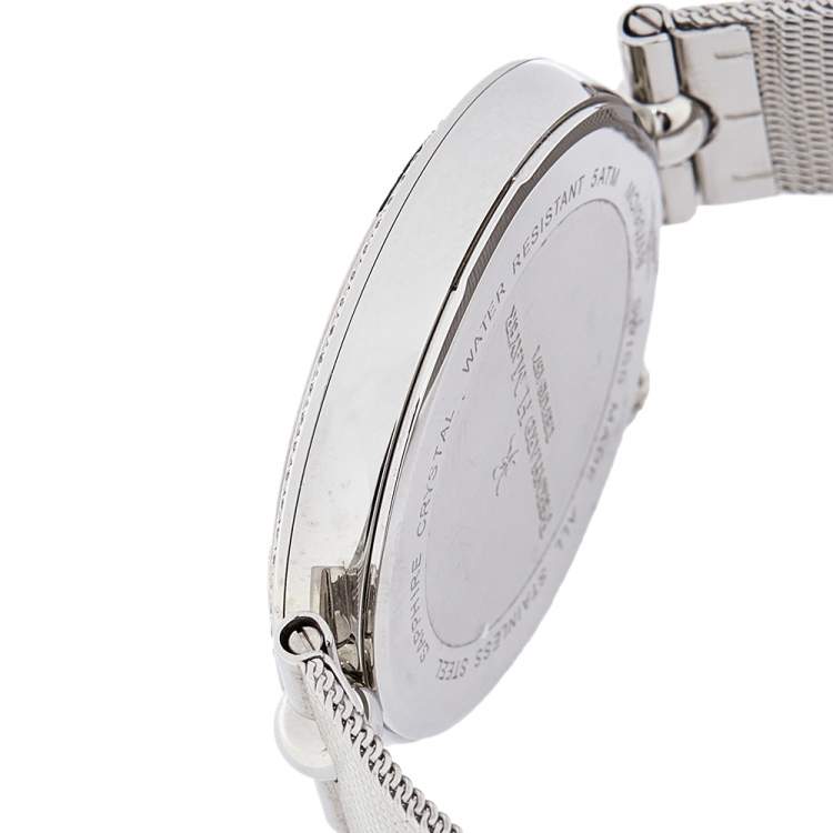 Pre Owned Bernhard H. Mayer Mother of Pearl Stainless Steel Allure B1706/CW Women's Wristwatch 34 mm