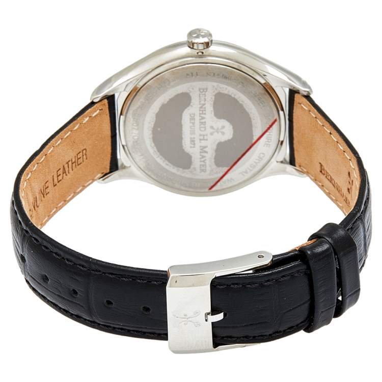 Pre Owned Bernhard H.Mayer Mother of Pearl Stainless Steel Muses Ladies Women's Wristwatch 36 mm