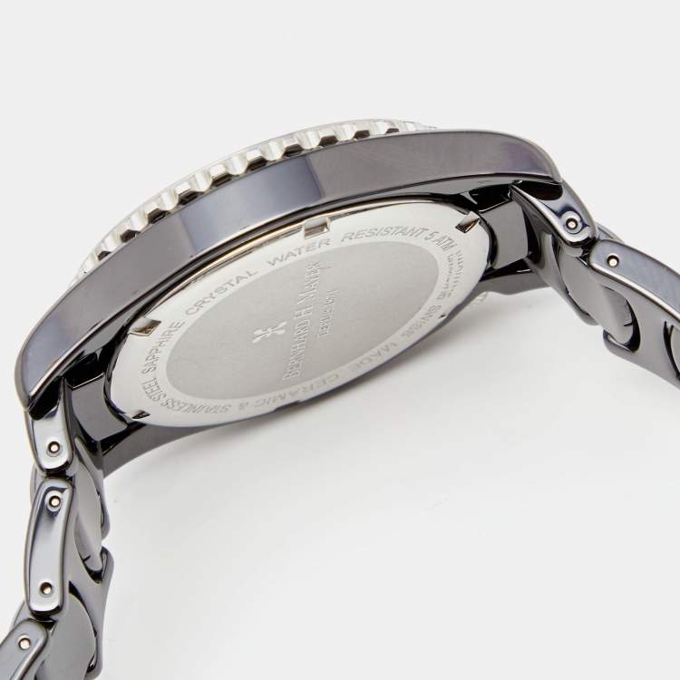 Pre Owned Bernhard H. Mayer Black Mother of Pearl Ceramic La Vida BH17/CWR Women's Wristwatch 38 mm