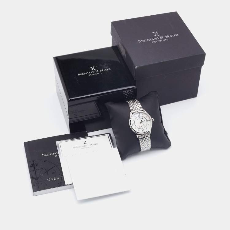 Pre Owned Bernhard H. Mayer Mother of Pearl Diamond Stainless Steel Muses Ladies Women's Wristwatch 36 mm