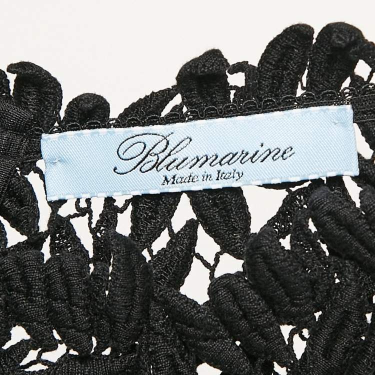 Pre Owned Blumarine Black Lace Trim Jersey Playsuit M